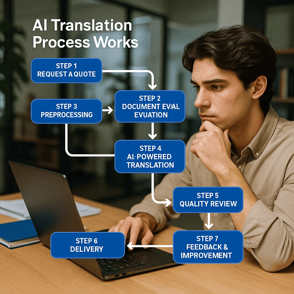 How AI Translation Process Works