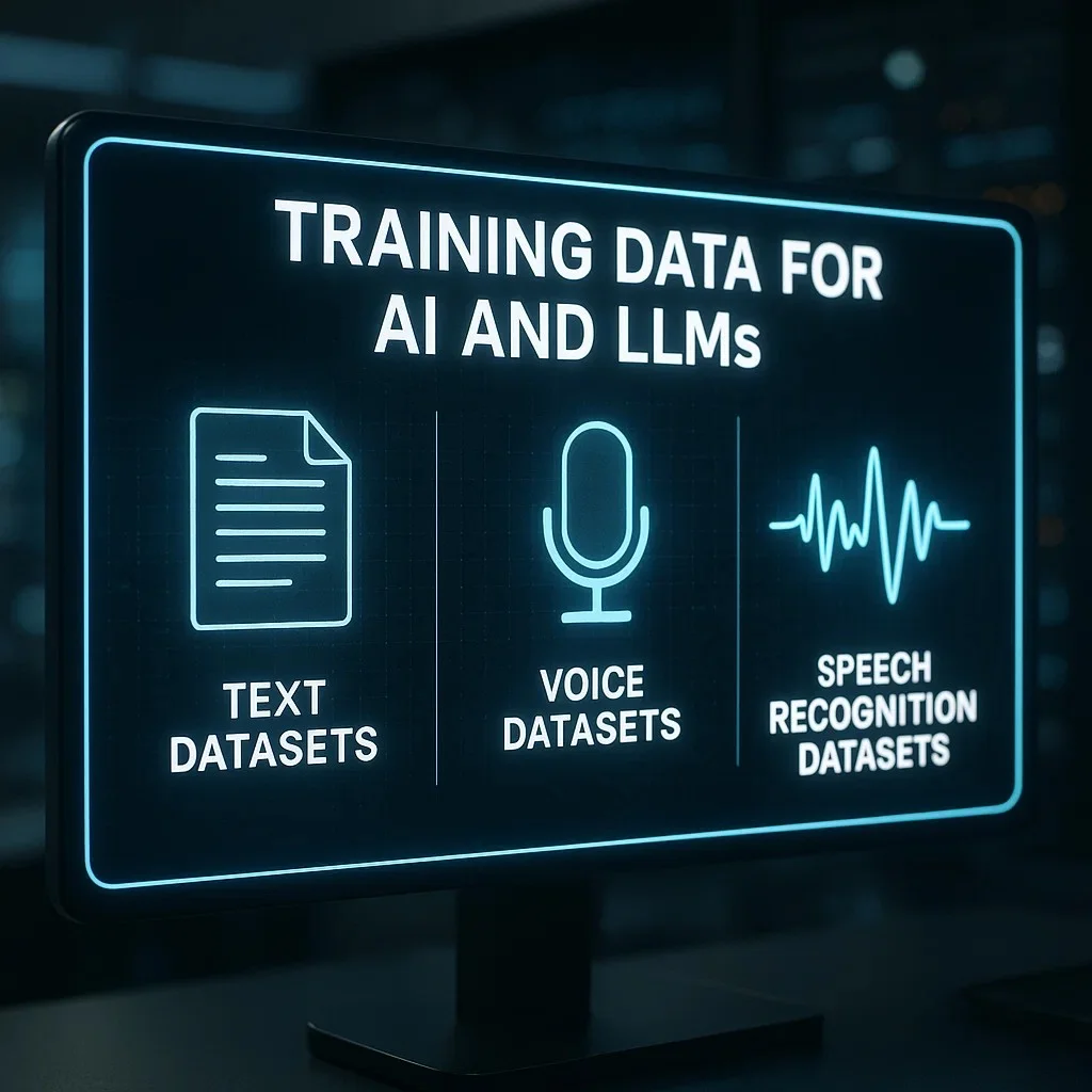 Training data for AI and LLMs