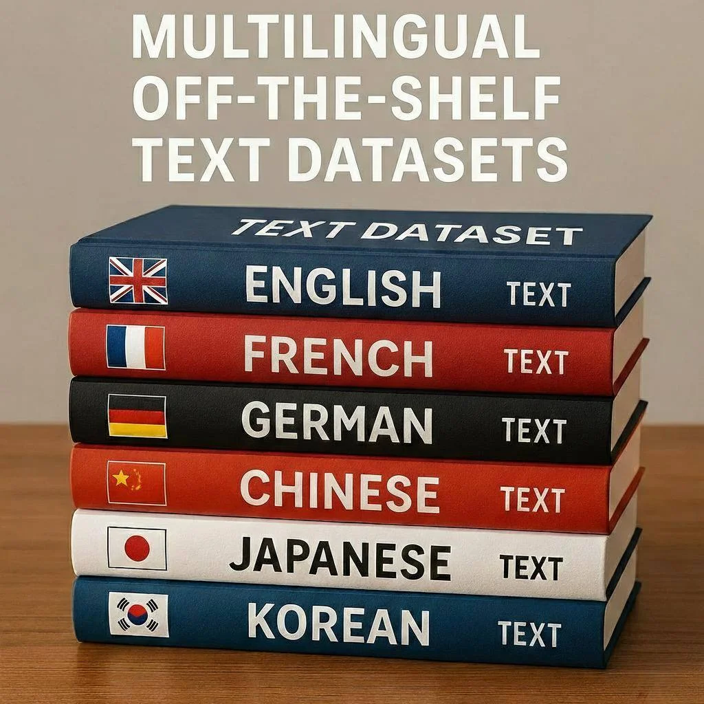 Multilingual off-the-shelf text datasets